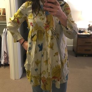 Twenty8Twelve Flowing Flowery Silk Blouse- Size XS